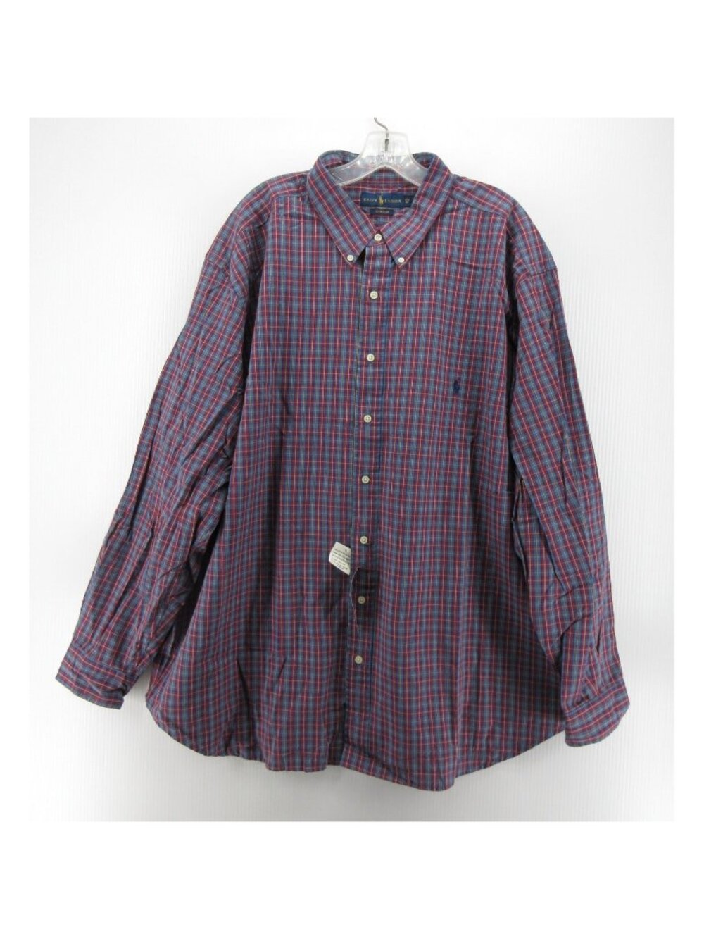 Ralph Lauren Shirt 3XB Big Red Button Down Plaid Classic Fit Heritage